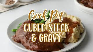 How to make Crock Pot Cubed Steak and Gravy [upl. by Llerud176]