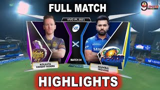 MI VS KKR HIGHLIGHTS 2021 MATCH 34 PHASE 2  Mumbai Vs Kolkata Match 34  IPL 2021  MIvKKR [upl. by Jacobina237]