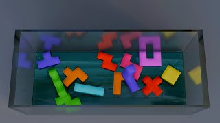 SOFTBODY SIMULATION  TETRIS VS PENTOMINOES RACE [upl. by Vitoria]