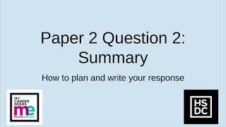 AQA GCSE English Language  Paper 2 Question 2 Summary [upl. by Neilla]