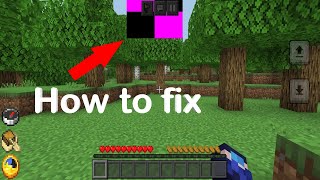 How to fix Missing texture square appearing at the top of the screen  Minecraft bedrock edition [upl. by Erland16]