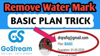 How to Remove GoStream Watermark  Basic plan Trick [upl. by Bonnes]