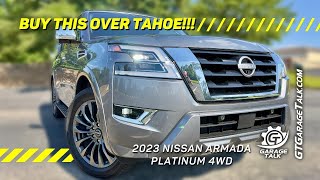 2023 Nissan Armada Platinum  Better than Tahoe amp Sequoia [upl. by Aylatan42]