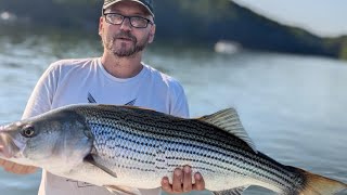 Striper Fishing Day 3 Guided to Success daylight begins at 416 [upl. by Meggy543]