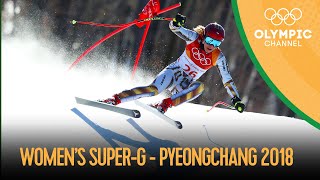 Womens SuperG  Alpine Skiing  PyeongChang 2018 Replays [upl. by Ulphia333]