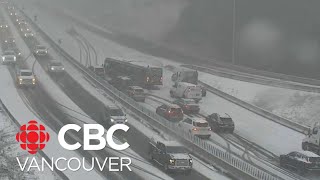 Heavy snow hits Metro Vancouver [upl. by Essam]