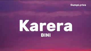 BINI  Karera Lyrics [upl. by Aicilas95]