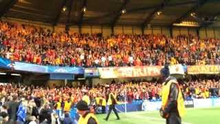 Cimbom omuz omuza Stamford Bridgede Tribün çekimi Galatasaray fans bounce at Stamford Bridge [upl. by Ellek]