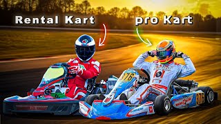 Driving A PROFESSIONAL KART vs RENTAL KART [upl. by Nosral]