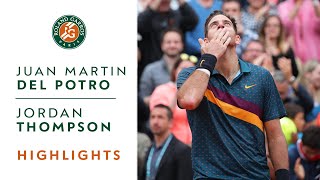 Juan Martin Del Potro vs Jordan Thompson  Round 3 Highlights  Roland Garros 2019 [upl. by Cornia]