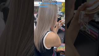 Ash blone highlight lavenderhighlight hairtransformation balayage hairtransformation trilahair [upl. by Nednal]