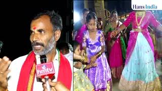 Grand Bathukamma Celebrations at Tellapur Ambedkar Colony Hyderabad  The Hans India [upl. by Arreik]