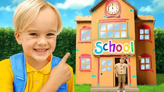 Cardboard School Adventure for kids [upl. by Neerehs]