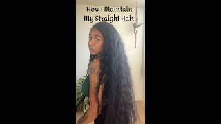 My Routine To Maintaining Long Straight Natural Hair [upl. by Pettifer]