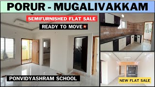 Flat for sale in porur mugalivakkamReady to move flatNear ponvidyashram school youtube videoreel [upl. by Hakeber]