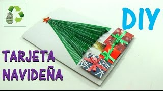 DIY TARJETA NAVIDEÑA RECICLAJE Ecobrisa [upl. by Babby]