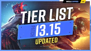 NEW UPDATED TIER LIST for PATCH 1315  League of Legends [upl. by Annahavas952]