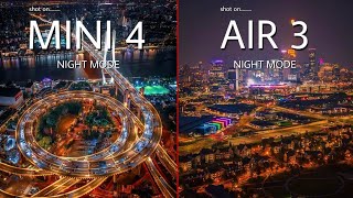 DJI Mini 4 Pro VS DJI AIR 3  NIGHT MODE  Camera Test [upl. by Annadroj540]