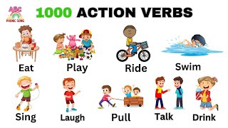 Daily Use Action Words For Kids Learn Action Verbs For Kids Common Action Verbs In English [upl. by Nasas]