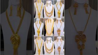 21k Gold Long Necklace set designs 2024 goldjewellery trending shortsvideo [upl. by Anaid]