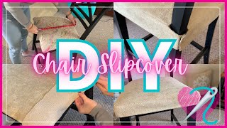 DIY Chair Slipcover  How to Make Custom Chair Slipcover  Easy Slipcover Tutorial  The CrafT Home [upl. by Zeke890]