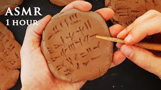 ASMR Cuneiform Writing on Clay  Ancient Ugaritic Alphabet [upl. by Weinreb]