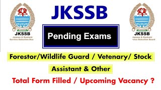 JKSSB Pending Exams Update  JKSSB Forester Total Form Applied  ForestorWildlife Guard amp New Posts [upl. by Erick]