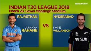 Matchday Runorder  Rajasthan v Hyderabad  preshow [upl. by Aserret]