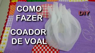 Como fazer um coador de voal quotpanela furadaquot  Tutorial por Fran Dutra [upl. by Ramunni251]