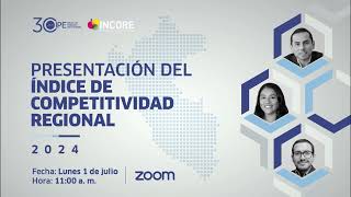 Presentación del Índice de Competitividad Regional  INCORE 2024 [upl. by Isej]