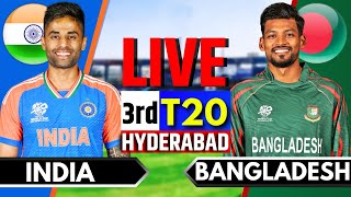 India vs Bangladesh 3rd T20  Live Cricket Match Today  IND vs BAN Live Match Today  IND vs BAN [upl. by Tjaden]