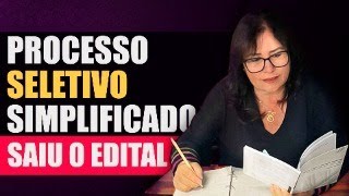 SAIU O EDITAL DO PROCESSO SELETIVO SIMPLIFICADO  EDUCAÇÃO MG [upl. by Slinkman628]