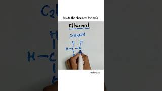 write the chemical formula for ethanol l ethanol formula l ethyl alcohol formula l k2 chemistry l [upl. by Deach141]