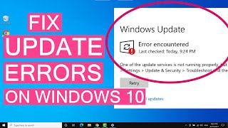 How To Fix All Windows 10 Update Errors  Fix Error Encountered [upl. by Hsotnas628]