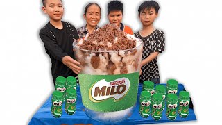 Bà Tân Vlog  Lần Đầu Làm Cốc Milo Đá Bào Siêu To Khổng Lồ [upl. by Ecirtnom]