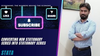 Converting non stationary into stationary  Unit root  Line graph Non stationary STATA [upl. by Eldoria]