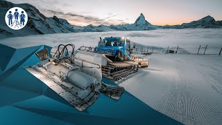 Pistenbully  Arbeit im Matterhorn Ski Paradise [upl. by Adnirb]