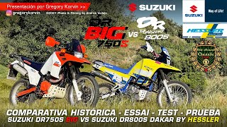 Suzuki DR 750S BIG vs DR 800S Hessler Rally Team I Prueba Comparativa Histórica I Test Essai Review [upl. by Demetrius570]