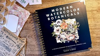 Modern Watercolor Botanicals by Sarah Simon FlipThrough [upl. by Rajiv598]