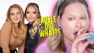 Reacting to working with ADELE Let’s Talk  NikkieTutorials [upl. by Naginnarb]