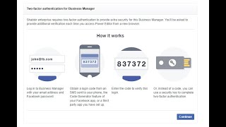 twofactor authentication for business manager Facebook manager 2 factor problem solved [upl. by Adnahsar]