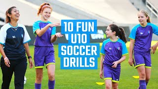 10 Best U10 Soccer Drills  Fun Soccer Drills for Kids [upl. by Yssor]