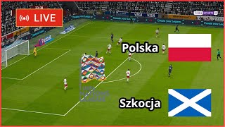 Mecz Polska – Szkocja na żywo Ligi Narodów Europy Symulacja piłki nożnej Gameplay PC [upl. by Obed]