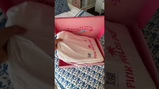 pink palm puff unboxing IM SO HAPPY 🫶🌊🌴🌸 ​⁠pinkpalmpuff [upl. by Seabrook]