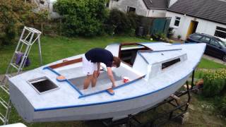 Painting Deck White Time Lapse  Yacht Restoration  Yacht Warlord [upl. by Annawoj720]