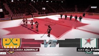 NHL 23  British Columbia Admirals vs Ajax All Stars [upl. by Vial]