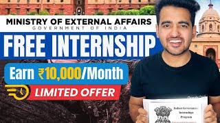 Free MEA internship 2024  Earn ₹10kMonth  Government Paid Internships  College Student ampGraduate [upl. by Ybeloc327]