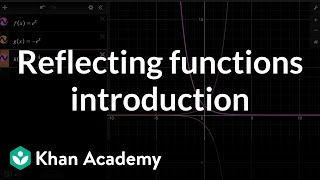 Reflecting functions introduction  Transformations of functions  Algebra 2  Khan Academy [upl. by Issor]