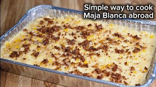 Maja Blanca simple recipeFilipino coconut corn pudding with coconut curd topping [upl. by Artcele]