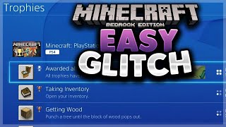 Minecraft PS4 bedrock trophy glitch  2020 Easy amp fast [upl. by Ynnahc]